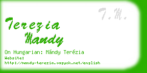 terezia mandy business card